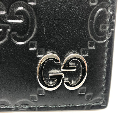 GUCCI Card Case 473927 leather black Sima