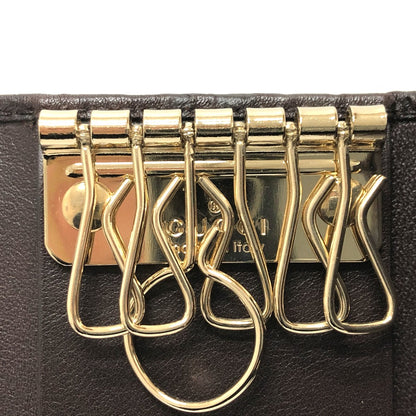 GUCCI Key case Key holder  203551 leather Brown GG Heart plate
