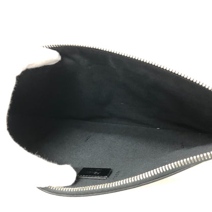 FENDI Clutch bag 7N0078  leather black LOVE mens Used Authentic