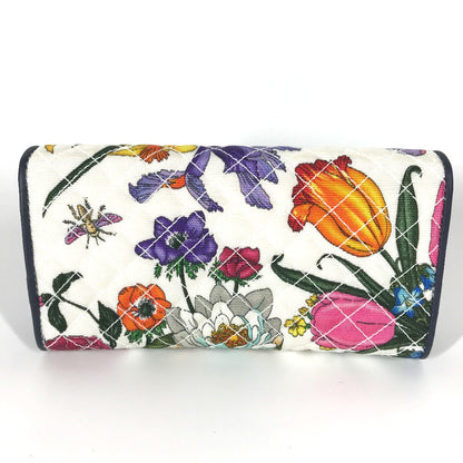 GUCCI Long Wallet Purse 536352 canvas multicolor Flora Floral Flower GG Continental wallet