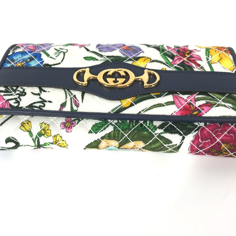 GUCCI Long Wallet Purse 536352 canvas multicolor Flora Floral Flower GG Continental wallet