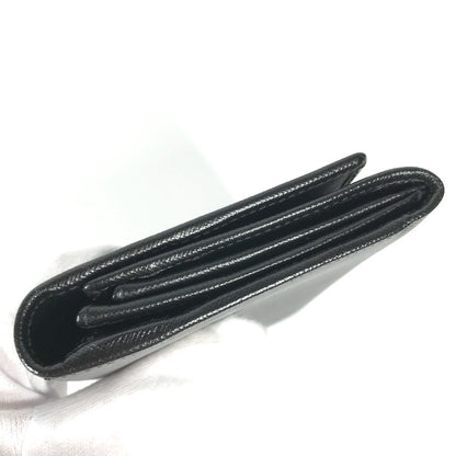 PRADA Long Wallet Purse M608A  Safiano leather black Triangle logo plate Long wallet