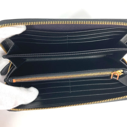PRADA Long Wallet Purse 1ML506 Leather / nylon black Long wallet Triangle logo plate Women Used Authentic