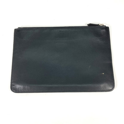FENDI Clutch bag 7N0078 leather black monster