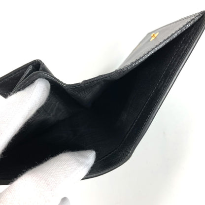 PRADA Folded wallet 1MV204 leather black All-over logo