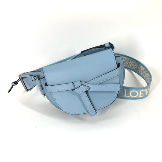 LOEWE Shoulder Bag A650N46X13 Calf leather, jacquard blue Crossbody pochette bag gatedual bag mini Women Used Authentic