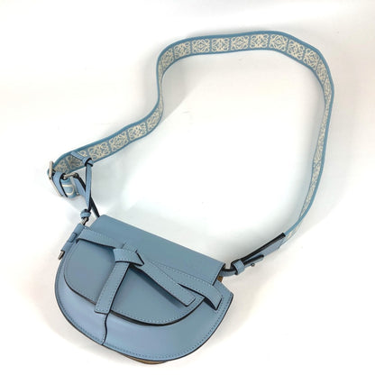 LOEWE Shoulder Bag A650N46X13 Calf leather, jacquard blue Crossbody pochette bag gatedual bag mini Women Used Authentic