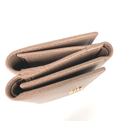 GUCCI Trifold wallet 474746 leather beige Compact wallet GG Marmont