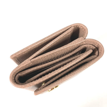 GUCCI Trifold wallet 474746 leather beige Compact wallet GG Marmont