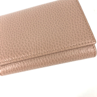GUCCI Trifold wallet 474746 leather beige Compact wallet GG Marmont
