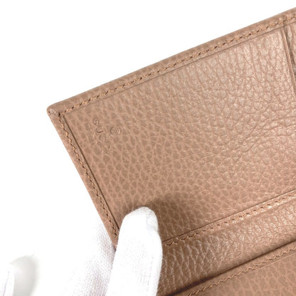 GUCCI Trifold wallet 474746 leather beige Compact wallet GG Marmont