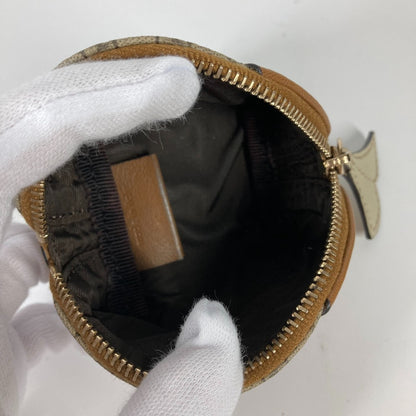 GUCCI Coin case 256862 PVC / Leather beige GG plus whale whale Women Used Authentic