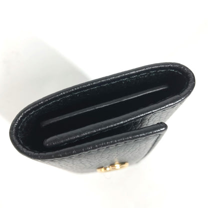 GUCCI Key case Key holder  456118 leather black key GG Marmont Women Used Authentic