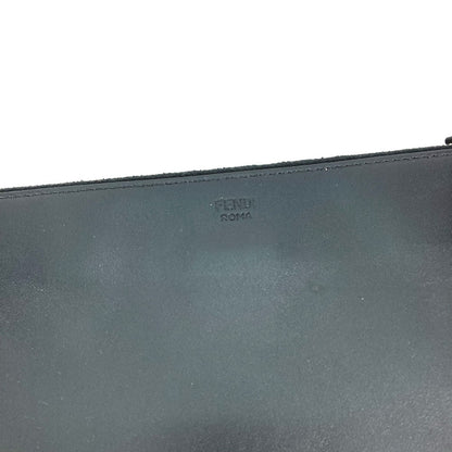 FENDI Clutch bag 7N0078 leather black Monster Bugs