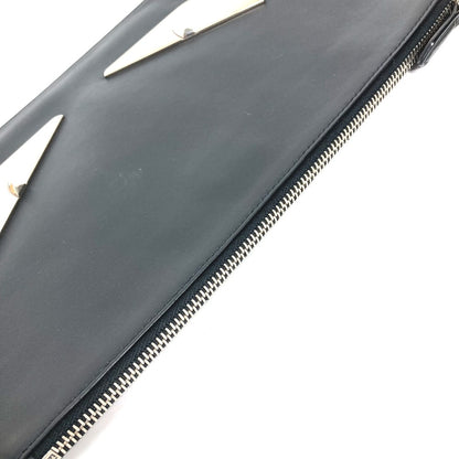 FENDI Clutch bag 7N0078 leather black Monster Bugs