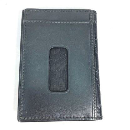 GUCCI Card Case 451192 Sima leather black Guccisima GG Ribbon Ribon