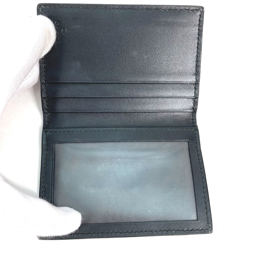 GUCCI Card Case 451192 Sima leather black Guccisima GG Ribbon Ribon