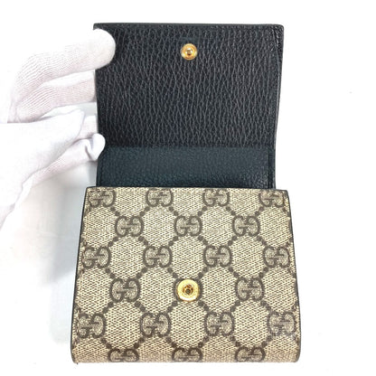 GUCCI Folded wallet 598587 Leather PVC beige GG Supreme GG Marmont