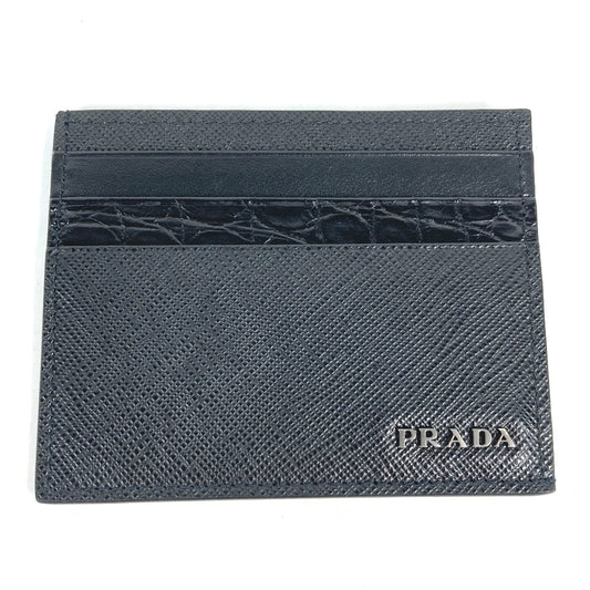 PRADA Card Case 2MC223 Safiano leather black logo