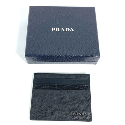 PRADA Card Case 2MC223 Safiano leather black logo