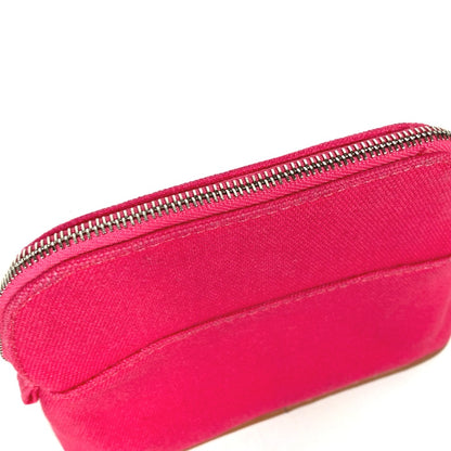 HERMES Pouch canvas pink Bolide Pouch Mini Mini 16 Women Used Authentic