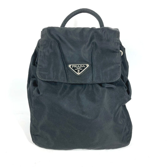 PRADA Backpack Nylon black Triangle logo plate
