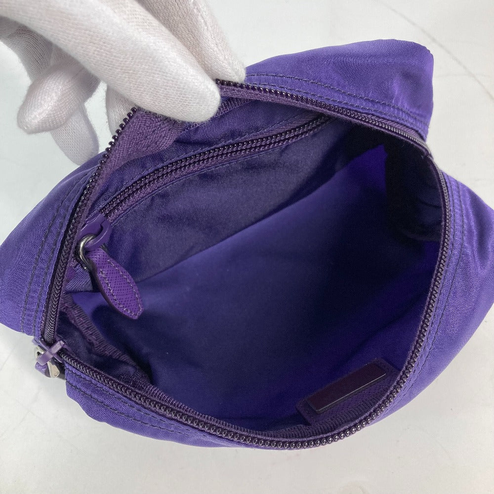PRADA Pouch 1NA350 Nylon purple Triangle logo