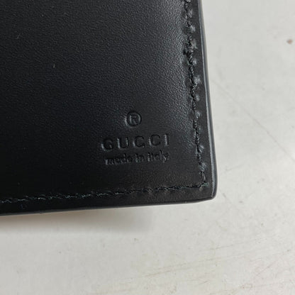 GUCCI Folded wallet 451240 GG Supreme Canvas Black x beige GG Supreme Eden mens Used Authentic