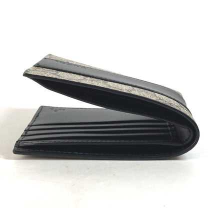 GUCCI Folded wallet 451240 GG Supreme Canvas Black x beige GG Supreme Eden mens Used Authentic