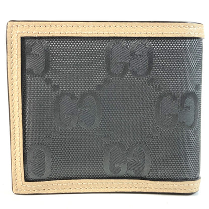 GUCCI Folded wallet 625574 Nylon / leather Black x beige logo Off The Grid Off The Grid