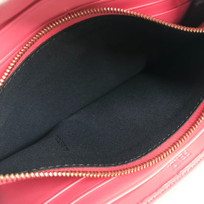 FENDI Long Wallet Purse 8M0251 leather pink Zucca Baguette Continental Women Used Authentic