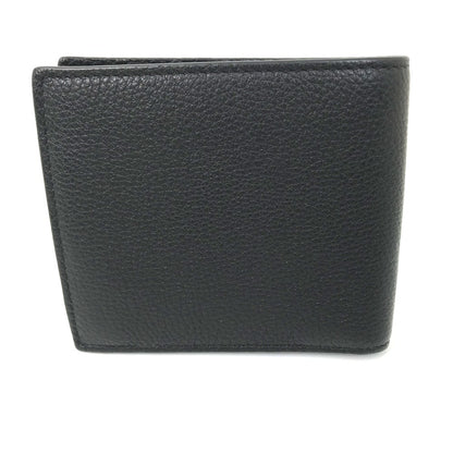 GUCCI Folded wallet 496316 leather black Vintage logo print mens Used Authentic