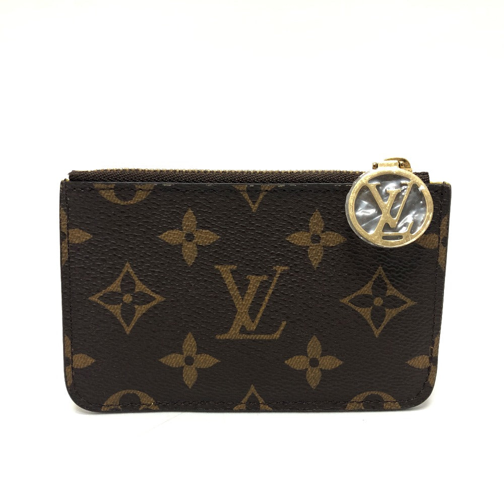 LOUIS VUITTON Coin case M81882 Monogram canvas Brown x yellow Monogram Porto Cult Romy mens Used Authentic