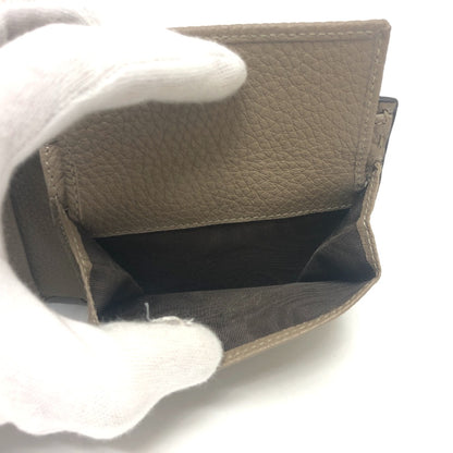 FENDI Folded wallet 7M0194 leather gray stitch Celeria