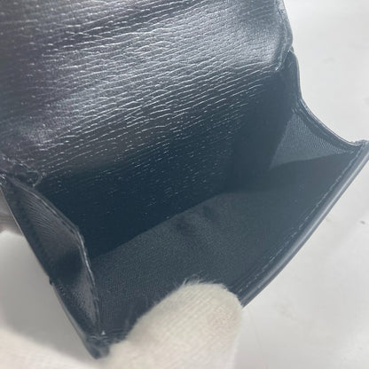 GUCCI Trifold wallet 790100 leather black logo Script Wallet