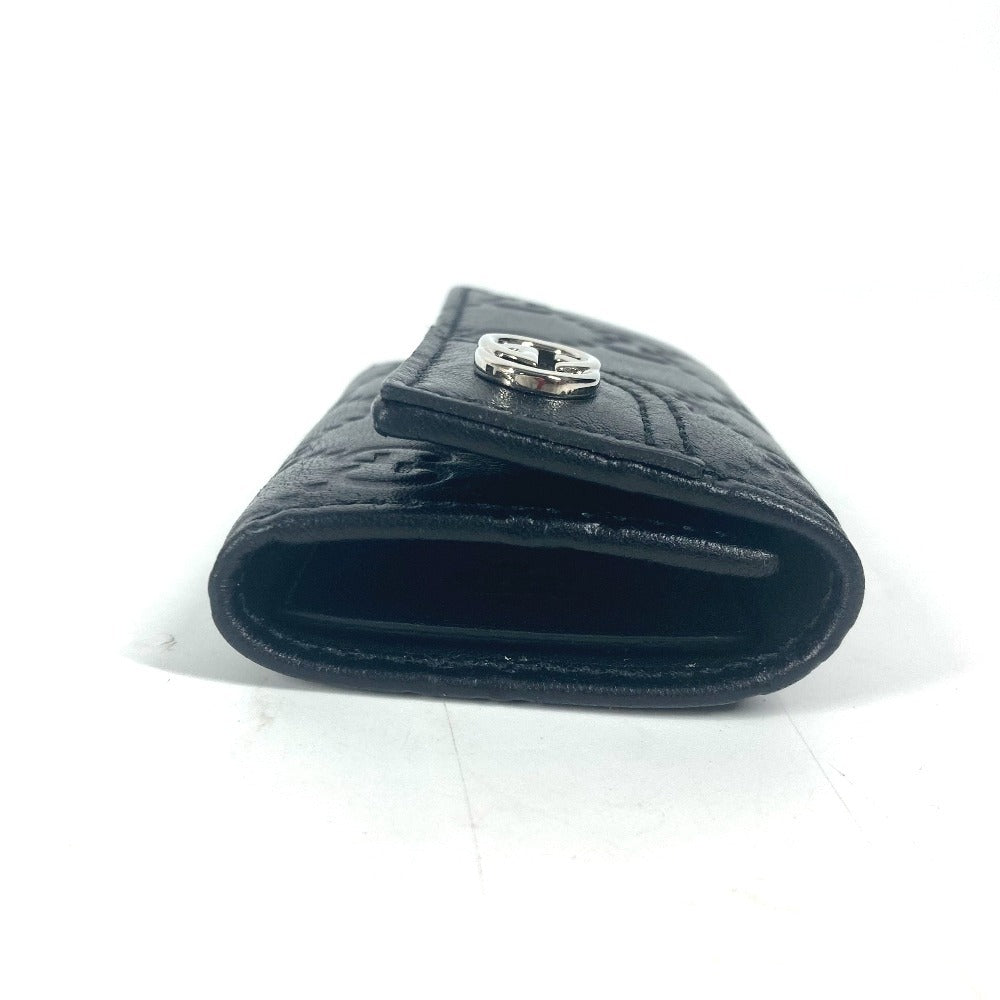 GUCCI Key case Key holder  181680 Sima leather black Guccisima GG 6-key set