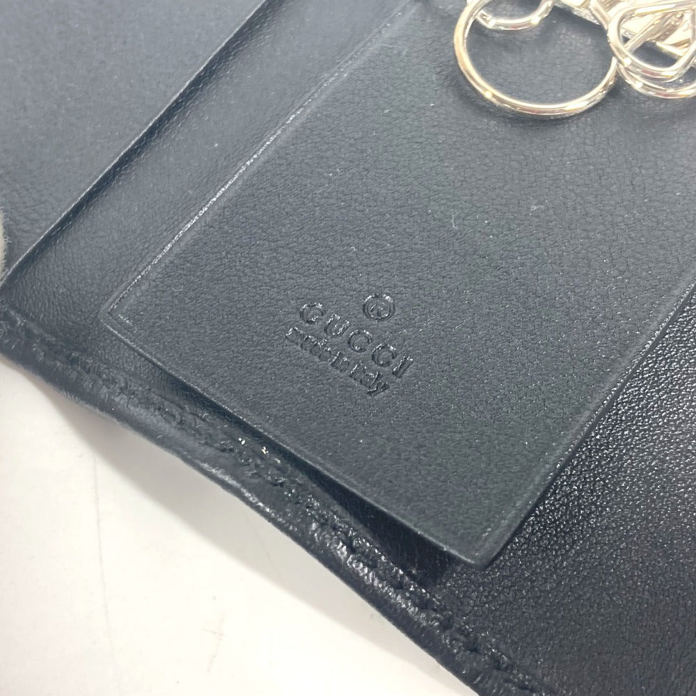 GUCCI Key case Key holder  181680 Sima leather black Guccisima GG 6-key set