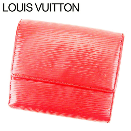 LOUIS VUITTON Bifold Wallet M63487 Red Porte Monnaie Billets Cartes Credit