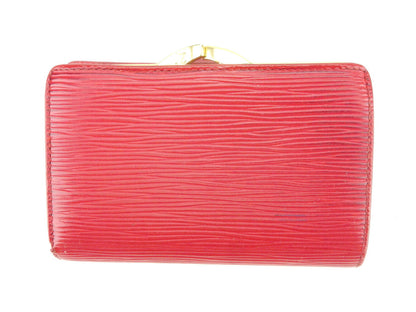 LOUIS VUITTON Bifold Wallet M63247 Red Portonevie Vienova
