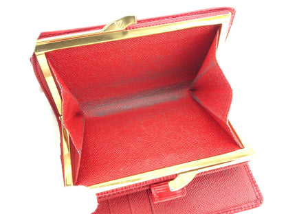 LOUIS VUITTON Bifold Wallet M63247 Red Portonevie Vienova