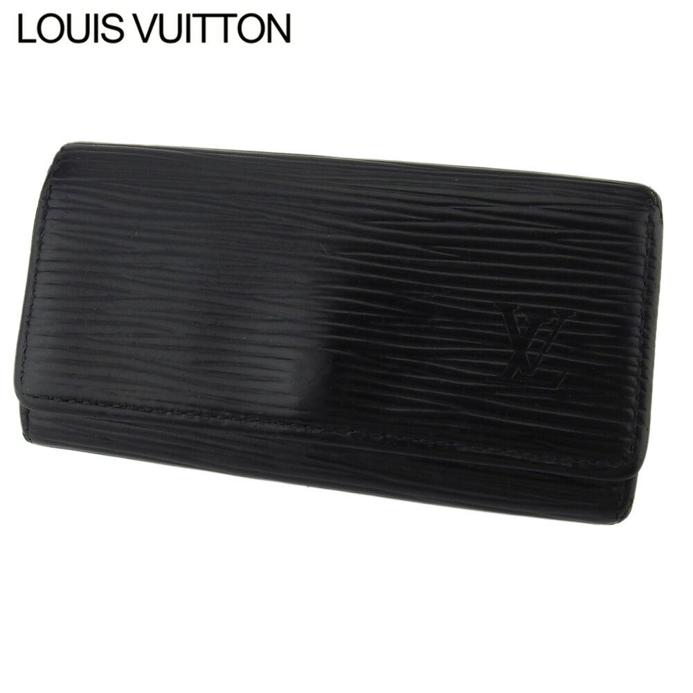 LOUIS VUITTON Key case Key holder M63822 Black gold Multicles4