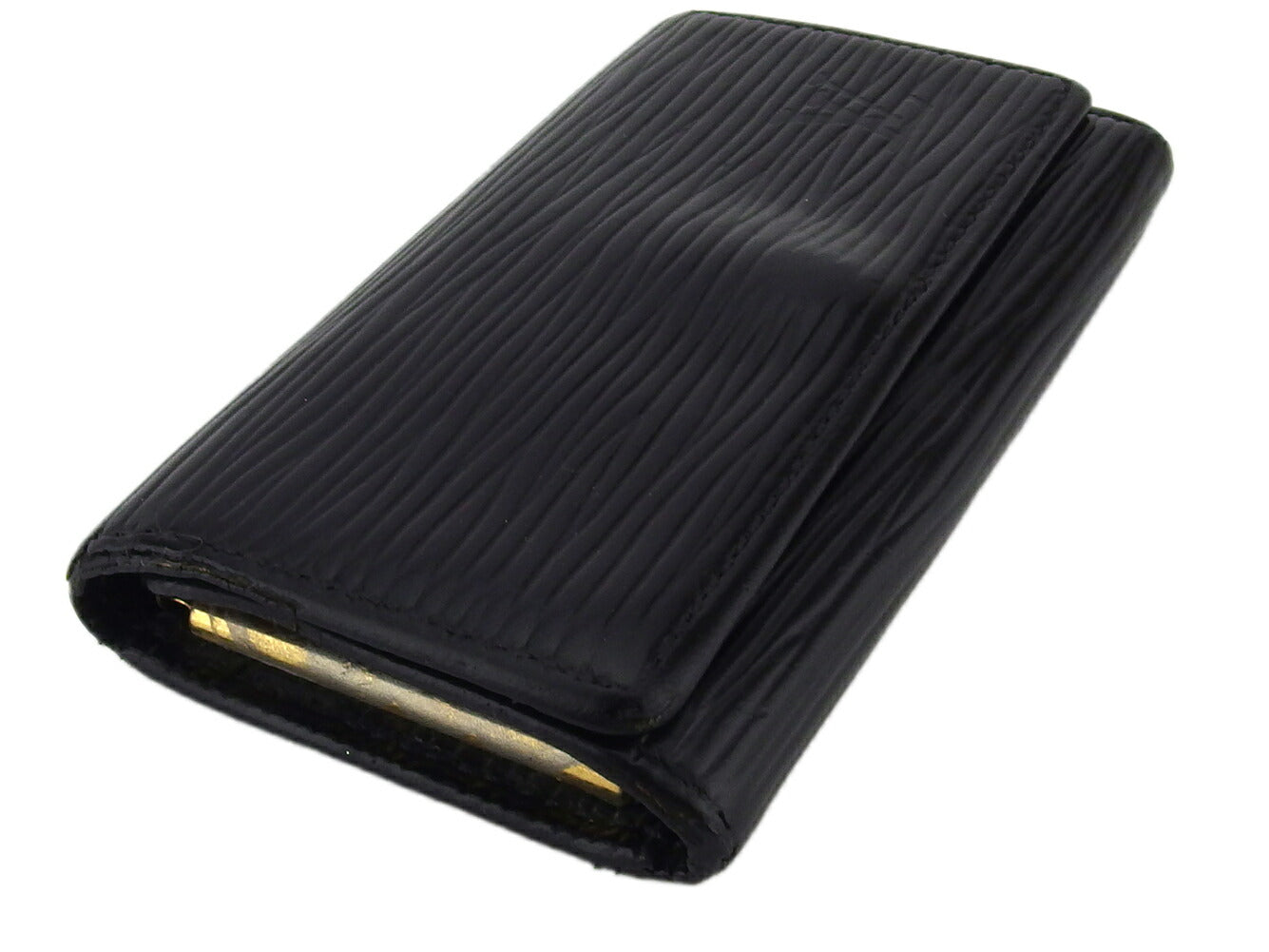 LOUIS VUITTON Key case Key holder M63822 Black gold Multicles4
