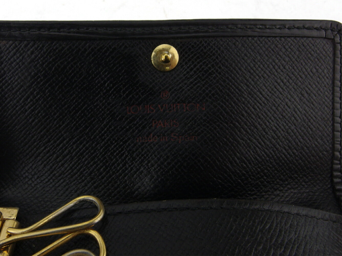 LOUIS VUITTON Key case Key holder M63822 Black gold Multicles4