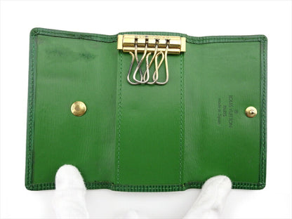 LOUIS VUITTON Key case Key holder M63824 Green gold Multicles4