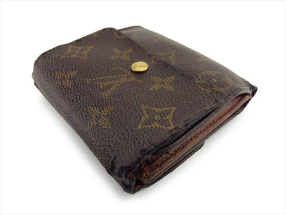 LOUIS VUITTON Bifold Wallet M61652 Brown beige gold Porte Monnaie Billets Cartes Credit