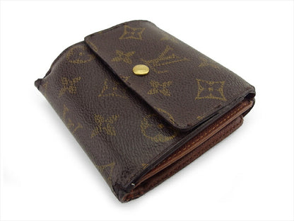 LOUIS VUITTON Bifold Wallet M61652 Brown beige gold Porte Monnaie Billets Cartes Credit