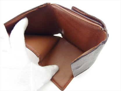 LOUIS VUITTON Bifold Wallet M61652 Brown beige gold Porte Monnaie Billets Cartes Credit