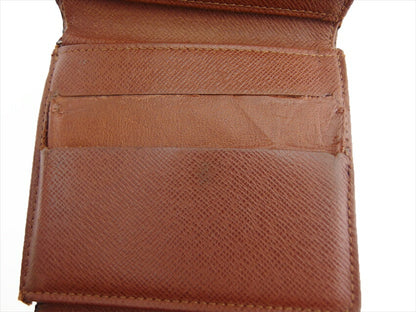 LOUIS VUITTON Bifold Wallet M61652 Brown beige gold Porte Monnaie Billets Cartes Credit