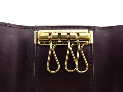 LOUIS VUITTON Key case Key holder M93517 Brown purple gold Multicles4