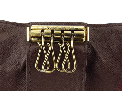 LOUIS VUITTON Key case Key holder N62631 Brown beige gold Multicles4